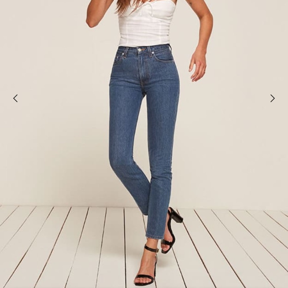 Reformation high rise cigarette Jean